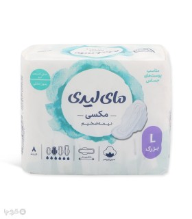 نوار بهداشتی بالدار نیمه ضخیم کتان MyLady مای لیدی مدل Maxi بزرگ - بسته 8 عددی