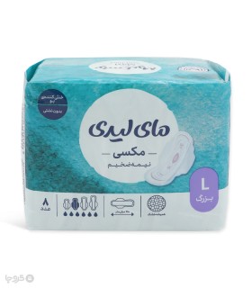نوار بهداشتی بالدار نیمه ضخیم مشبک MyLady مای لیدی مدل Maxi بزرگ - بسته 8 عددی