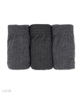 پک شورت اسلیپ نخی سوزن خالی ملانژ کمر لیفه‌ای نیکوتن پوش کد 3209 - بسته 3 عددی