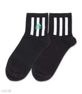 جوراب نیم ساق گلدوزی کد 80002 طرح Adidas