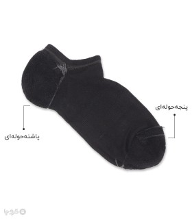 جوراب مچی پاشنه و پنجه حوله‌ای Barcode بارکد طرح خط مینیمال