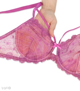 ست شورت و سوتین توری فنردار Barone بارون گلدوزی کد 345 مدل 024