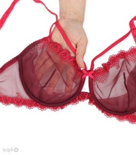ست شورت و سوتین توری فنردار Barone بارون گلدوزی کد 345 مدل031