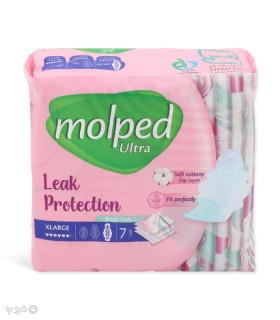 نوار بهداشتی بالدار خیلی نازک مشبک مولپد Molped مدل Ultra خیلی بزرگ کد 425 - بسته 7 عددی