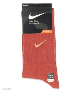 خرید جوراب ساقدار اسپرت کش انگلیسی گلدوزی طرح Nike طیف قهوه‌ای