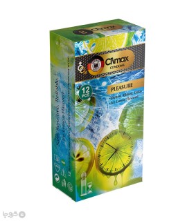 خرید کاندوم خاردار شیاردار کلایمکس مدل Pleasure رایحه لیمو -  بسته 12 عددی