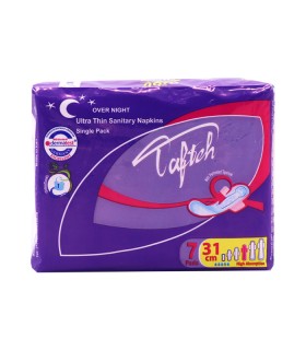 نوار بهداشتی بالدار خیلی نازک مشبک تافته مدل ایرلید ویژه شب کد 1106 - بسته 7 عددی