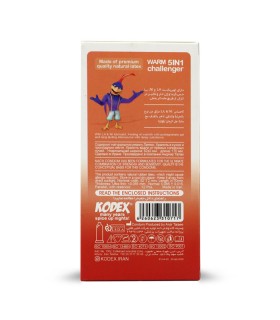 کاندوم تاخیری ناچ کدکس Nach Kodex مدل Warm Challenger 5 IN 1 - بسته 12 عددی