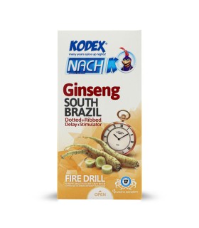 کاندوم تحریک کننده تاخیری ناچ کدکس Nach Kodex مدل Ginseng - بسته 12 عددی