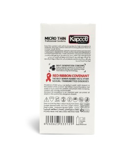 کاندوم بسیار نازک تحریک کننده کاپوت Kapoot مدل Micro Thin - بسته 12 عددی