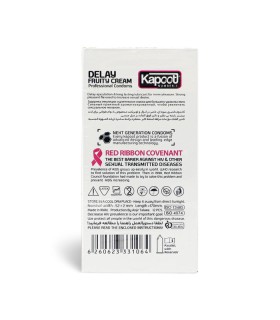 کاندوم تاخیری کاپوت Kapoot مدل Delay Fruity Cream - بسته 12 عددی