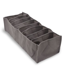نظم دهنده کشو کد 370 ابعاد 12×17×42 سانتی متر سایز S خاکستری - 8 جیب