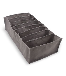 نظم دهنده کشو کد 371 ابعاد 12×23×42 سانتی متر سایز M خاکستری - 8 جیب