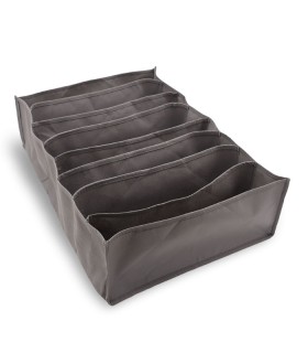 نظم دهنده کشو کد 372 ابعاد 12×30×42 سانتی متر سایز L خاکستری - 8 جیب
