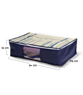 خرید کاور پتو و بالش ضد آب کد 375 طرح‌دار ابعاد 15×35×50 سانتی متر سایز S کرم آبی