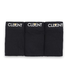 پک شورت مردانه پادار نخی کمر کش Clevent کلونت کد 2407 - بسته 3 عددی