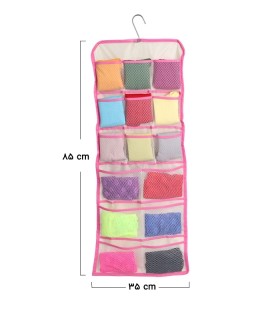 نظم دهنده لباس زیر آویزی کد 353 ابعاد 35×85 سانتی متر - 22 جیب